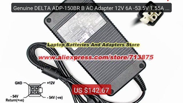 Genuine DELTA ADP-150BR B AC Adapter 12V 6A -53.5V 1.55A 341-... Amazing Value 2026 | Must Have!
