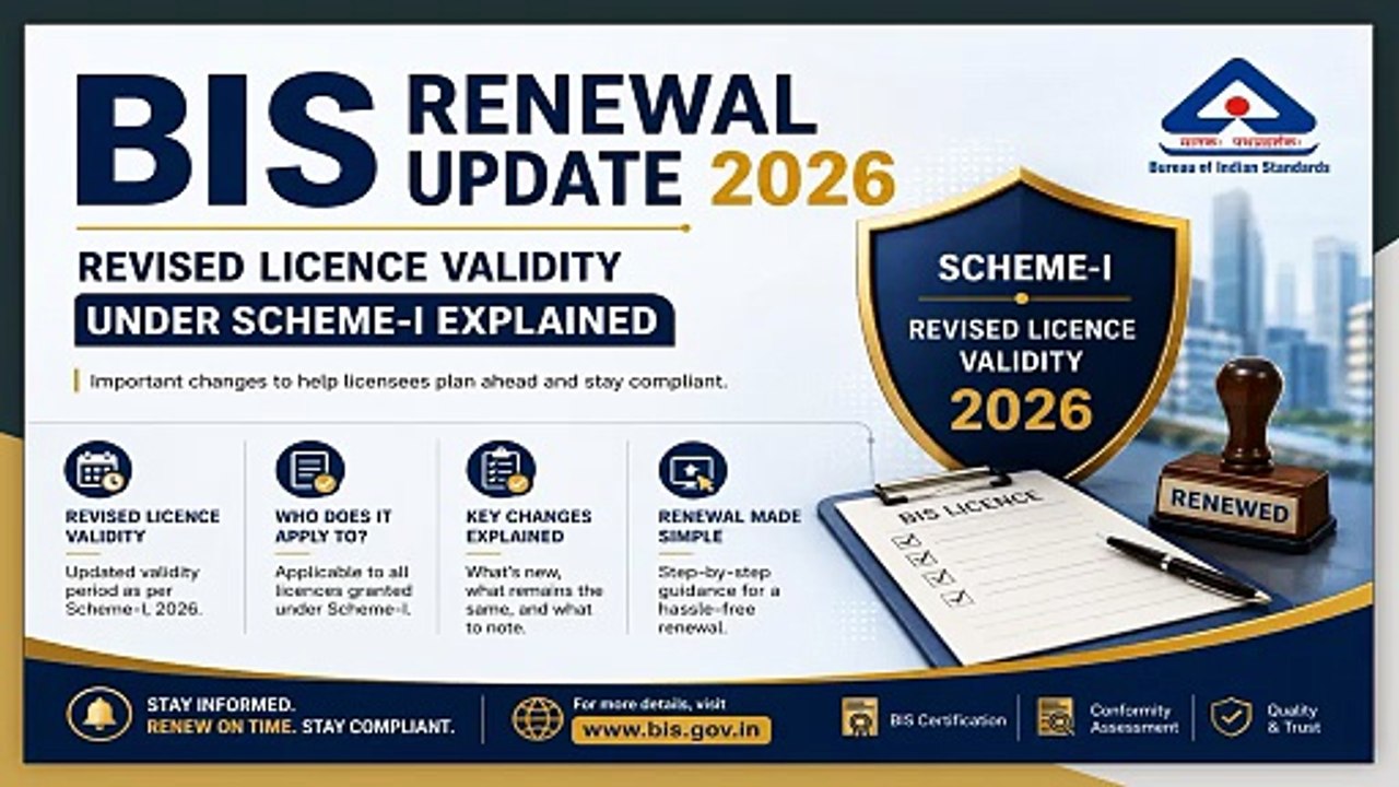 BIS Renewal Update 2026 Revised Licence Validity Under Scheme-I Explained