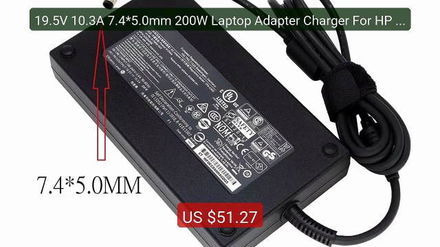 19.5V 10.3A 7.4*5.0mm 200W Laptop Adapter Charger For HP El... Top Pick 2026 | Unbeatable Price!