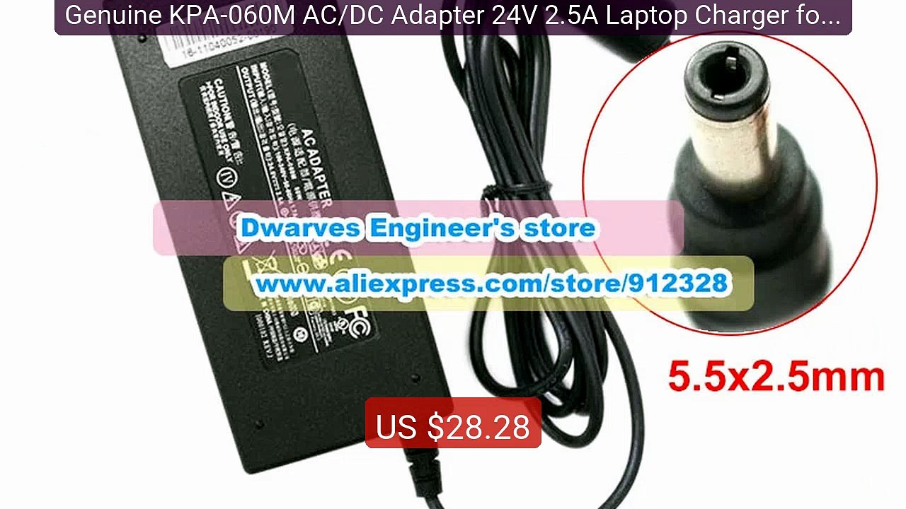 Genuine KPA-060M AC/DC Adapter 24V 2.5A Laptop Charger for ISO 60W ... -- Top Rated 2026 | Buy Now!