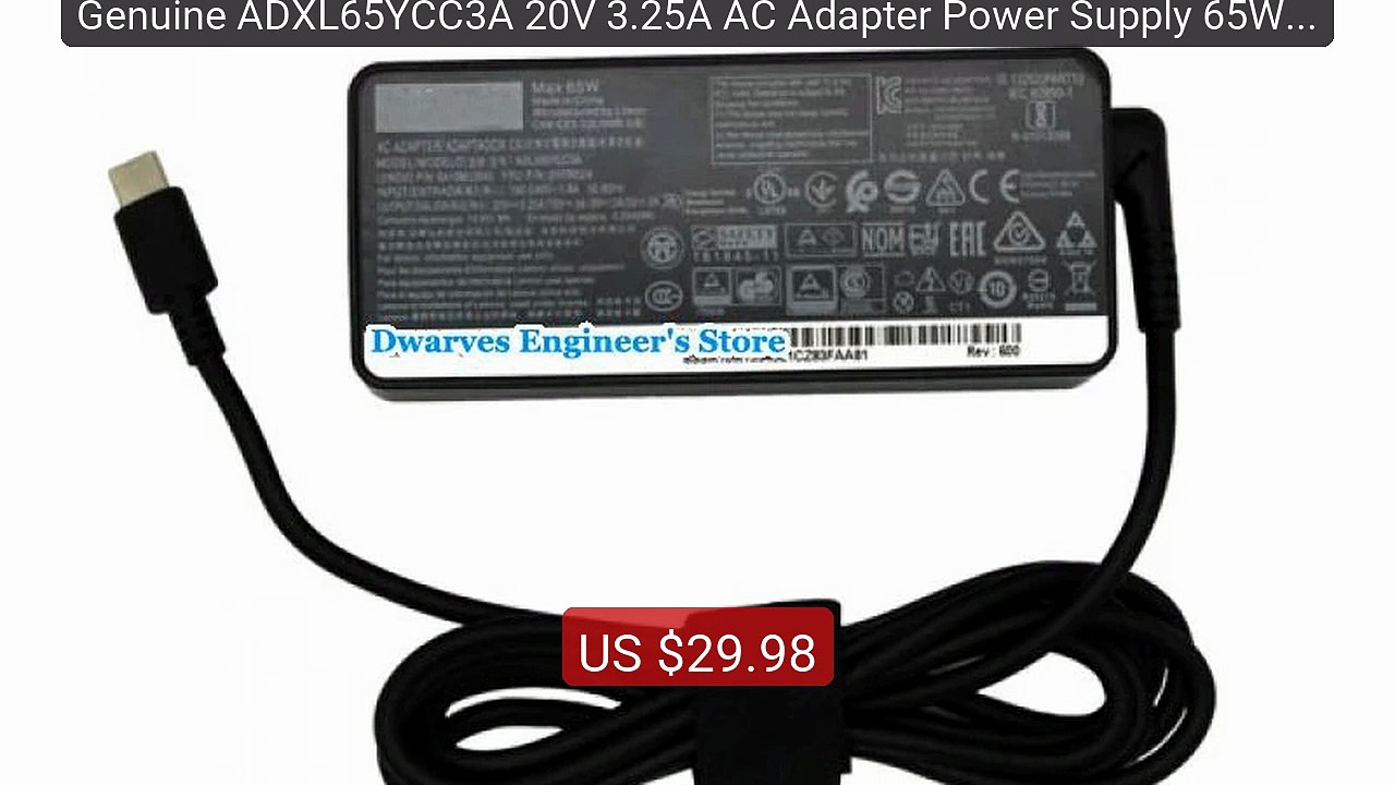 Genuine ADXL65YCC3A 20V 3.25A AC Adapter Power Supply 65W For ... -- Best Buy 2026 | Great Quality!