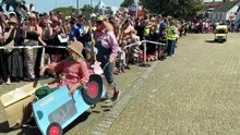 Watchet Visitor Centre staff recorded this video of the town's annual wheelbarrow race, which proved a record-breaker.