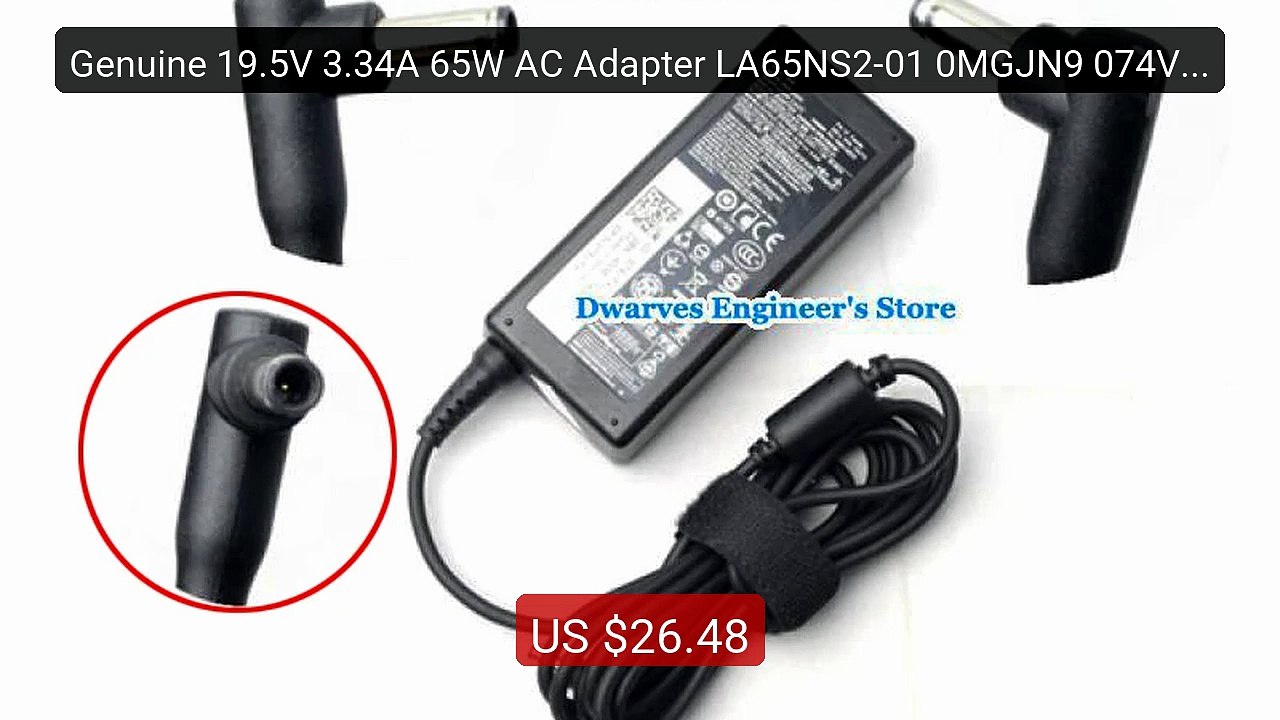 Genuine 19.5V 3.34A 65W AC Adapter LA65NS2-01 0MGJN9 074VT4 Charge... -- Best Deal 2026 | Shop Now!