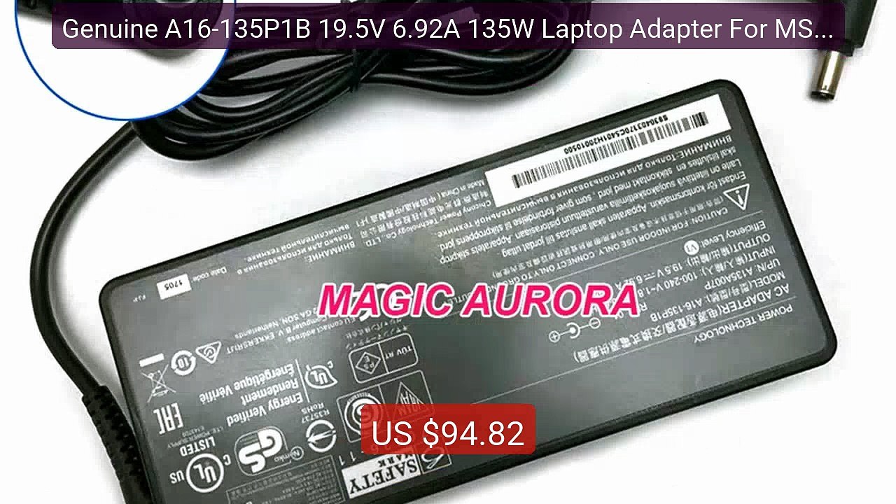Genuine A16-135P1B 19.5V 6.92A 135W Laptop Adapter For MSI GS63 7RD... -- Top Rated 2026 | Buy Now!