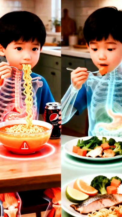 Healthy diet vs unhealthy diet