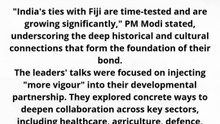India and Fiji Strengthen Ties PM Modi and PM Rabuka Hold Productive Talks