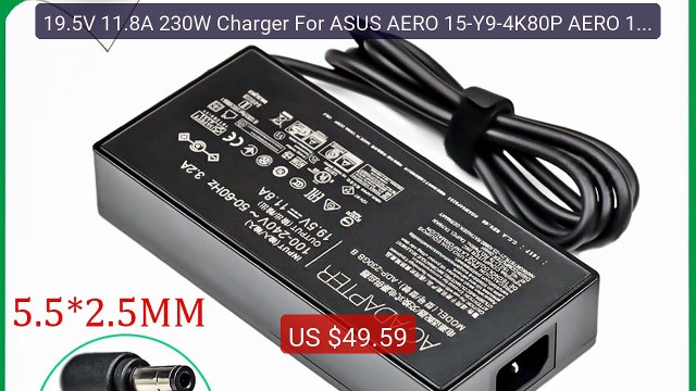 19.5V 11.8A 230W Charger For ASUS AERO 15-Y9-4K80P AERO 15-X9-RT4K5... Top Rated 2026 | Buy Now!