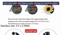 19V 7.89A 150W A15-150P1A Laptop Charger for CLEVO W650KK1 P6... -- Amazing Value 2026 | Must Have!