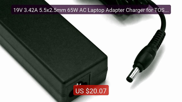 19V 3.42A 5.5x2.5mm 65W AC Laptop Adapter Charger for TOSHI... Top Pick 2026 | Unbeatable Price!