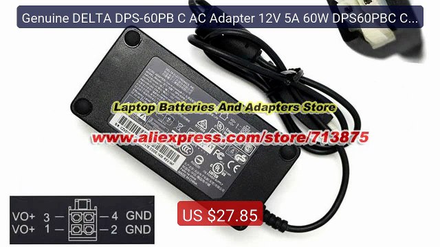 Genuine DELTA DPS-60PB C AC Adapter 12V 5A 60W DPS60PBC Cha... Top Pick 2026 | Unbeatable Price!