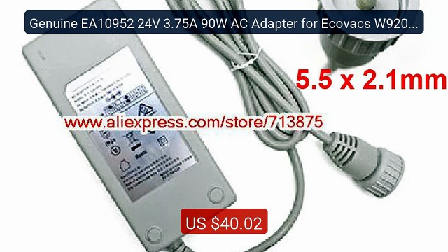 Genuine EA10952 24V 3.75A 90W AC Adapter for Ecovacs W920 W950... Best Buy 2026 | Great Quality!