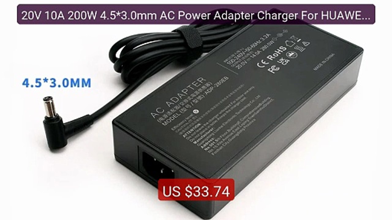 20V 10A 200W 4.5*3.0mm AC Power Adapter Charger For HUAWEI Hon... -- Hot Deal 2026 | Limited Offer!