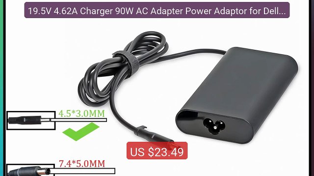 19.5V 4.62A Charger 90W AC Adapter Power Adaptor for Dell 11-3... Best Buy 2026 | Great Quality!