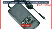 19.5V 16.9A 330W AC Adapter for Dell ALIENWARE M13 M15 M17 M1... -- Amazing Value 2026 | Must Have!