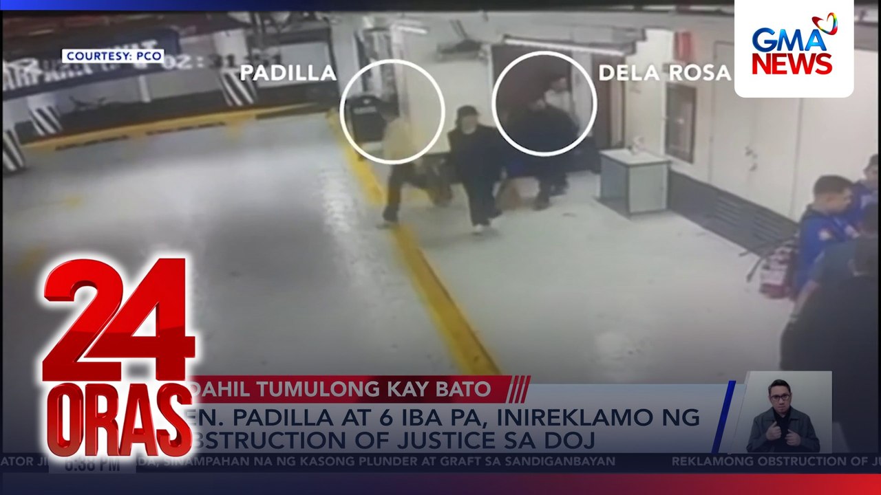 Sen. Padilla at 6 iba pa, inireklamo ng obstruction of justice sa DOJ | 24 Oras