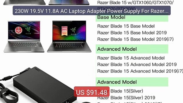 230W 19.5V 11.8A AC Laptop Adapter Power Supply For Razer B... Top Pick 2026 | Unbeatable Price!