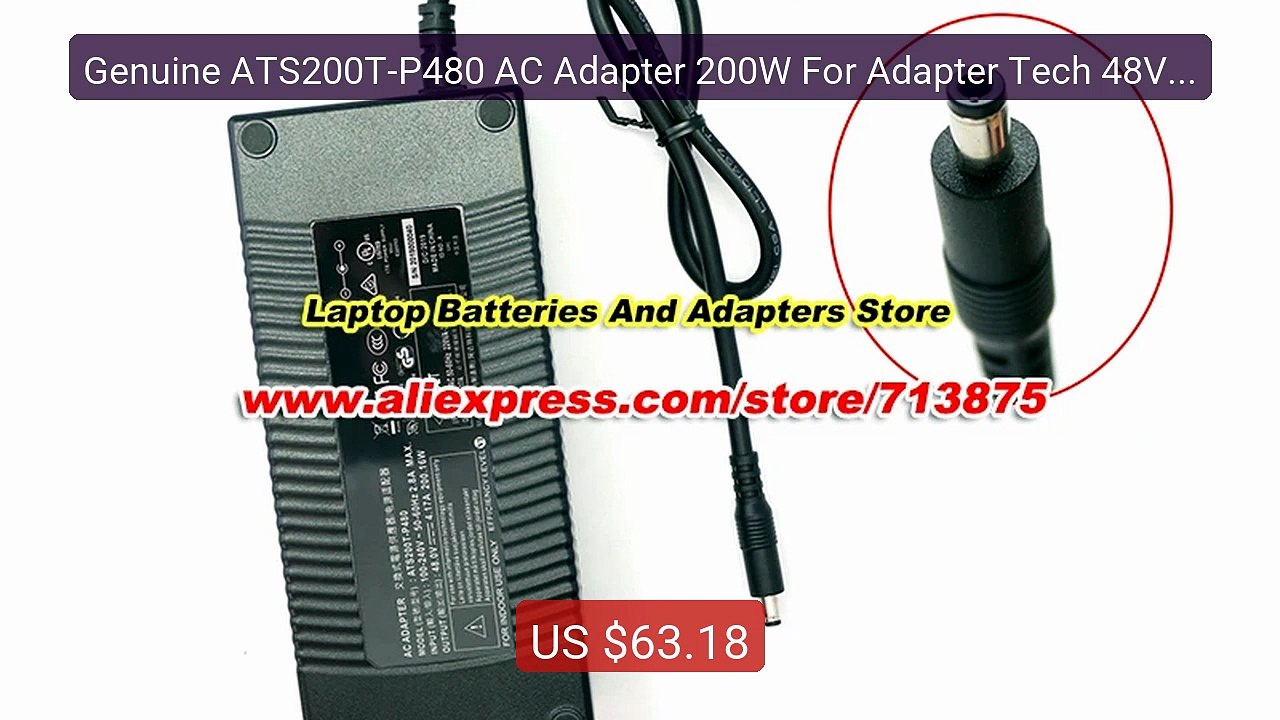 Genuine ATS200T-P480 AC Adapter 200W For Adapter Tech 48V 4... -- Top Pick 2026 | Unbeatable Price!