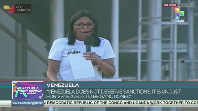 Acting pres. Delcy Rodriguez denounces impact of sanctions during 2nd national pilgrimage from Anzoátegui state