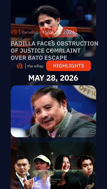 Today’s headlines: Robin Padilla, Jinggoy Estrada, Alex Eala | The wRap | May 28, 2026