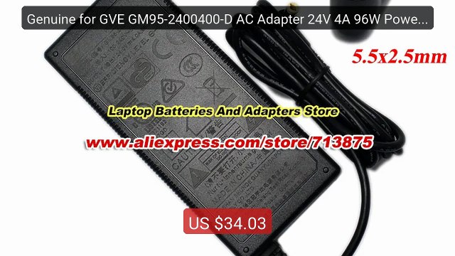 Genuine for GVE GM95-2400400-D AC Adapter 24V 4A 96W Power Su... Amazing Value 2026 | Must Have!