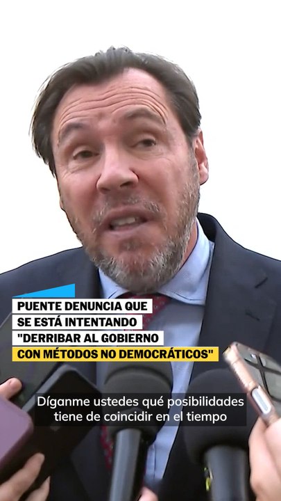 Puente denuncia que se está intentando "derribar al Gobierno con métodos nada democráticos"
