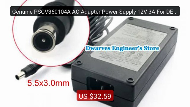 Genuine PSCV360104A AC Adapter Power Supply 12V 3A For DELL 1500FP... Best Deal 2026 | Shop Now!