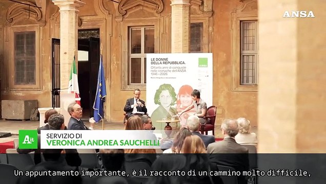 Inaugurata la mostra ANSA Le donne della Repubblica con Samantha Cristoforetti