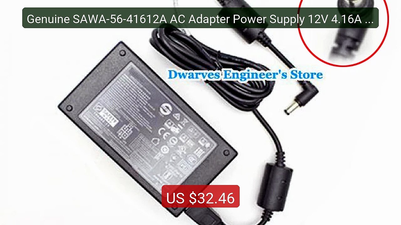 Genuine SAWA-56-41612A AC Adapter Power Supply 12V 4.16A 50W PWR-BG... -- Top Rated 2026 | Buy Now!