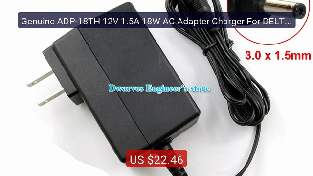 Genuine ADP-18TH 12V 1.5A 18W AC Adapter Charger For DELTA ... Top Pick 2026 | Unbeatable Price!