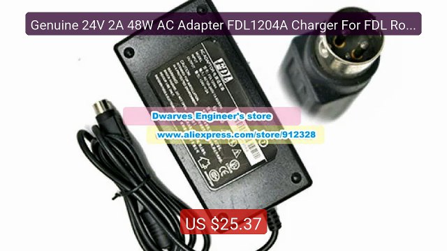 Genuine 24V 2A 48W AC Adapter FDL1204A Charger For FDL Round W... Hot Deal 2026 | Limited Offer!