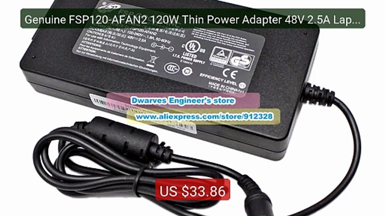 Genuine FSP120-AFAN2 120W Thin Power Adapter 48V 2.5A Lapto... -- Top Pick 2026 | Unbeatable Price!