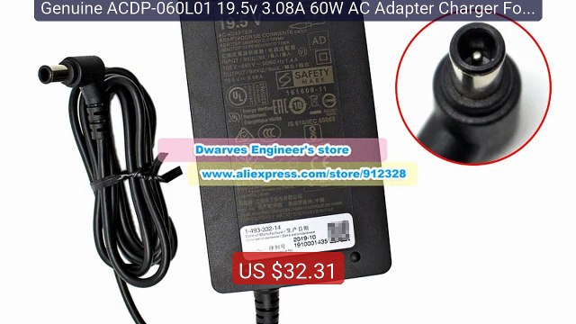 Genuine ACDP-060L01 19.5v 3.08A 60W AC Adapter Charger For Sony KDL... Top Rated 2026 | Buy Now!