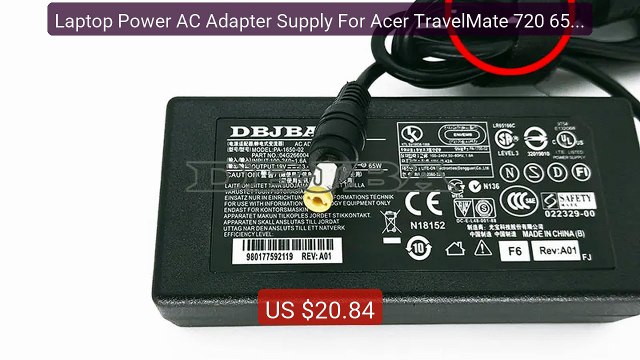Laptop Power AC Adapter Supply For Acer TravelMate 720 653L... Top Pick 2026 | Unbeatable Price!