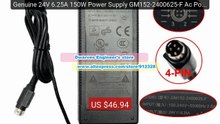 Genuine 24V 6.25A 150W Power Supply GM152-2400625-F Ac Power Adapt... -- Best Deal 2026 | Shop Now!