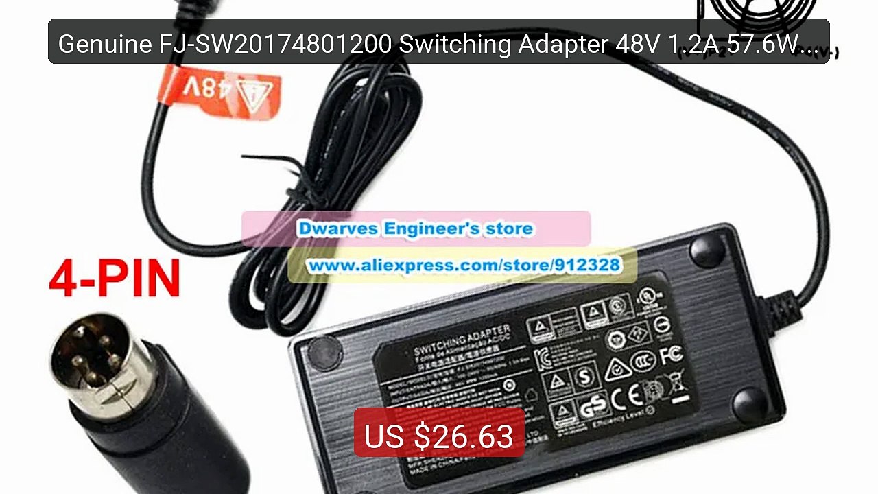 Genuine FJ-SW20174801200 Switching Adapter 48V 1.2A 57.6W P... -- Top Pick 2026 | Unbeatable Price!