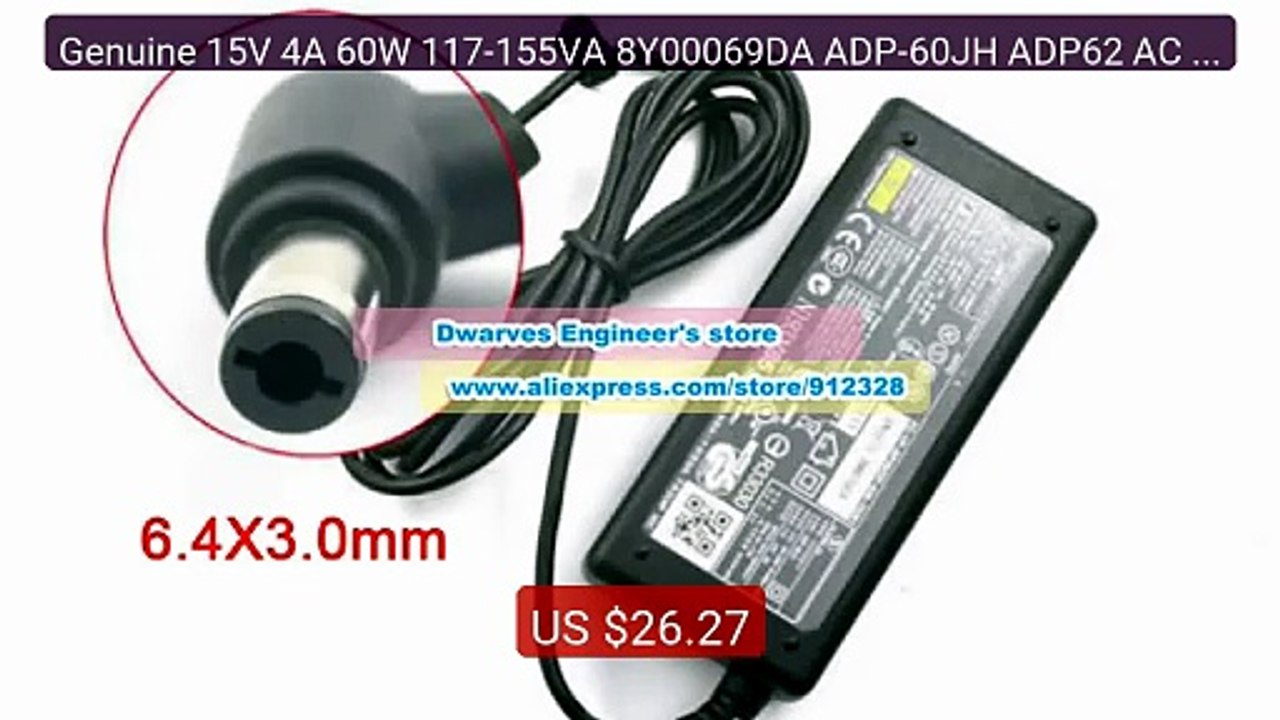 Genuine 15V 4A 60W 117-155VA 8Y00069DA ADP-60JH ADP62 AC Ad... -- Top Pick 2026 | Unbeatable Price!