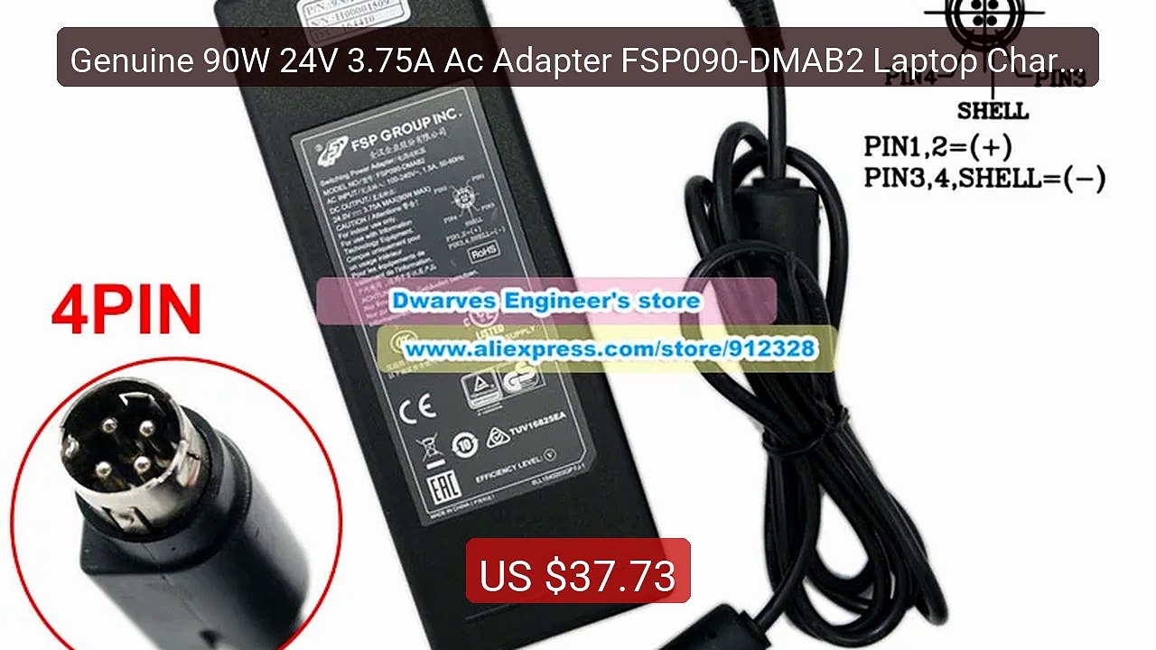 Genuine 90W 24V 3.75A Ac Adapter FSP090-DMAB2 Laptop Charger 9... -- Best Buy 2026 | Great Quality!