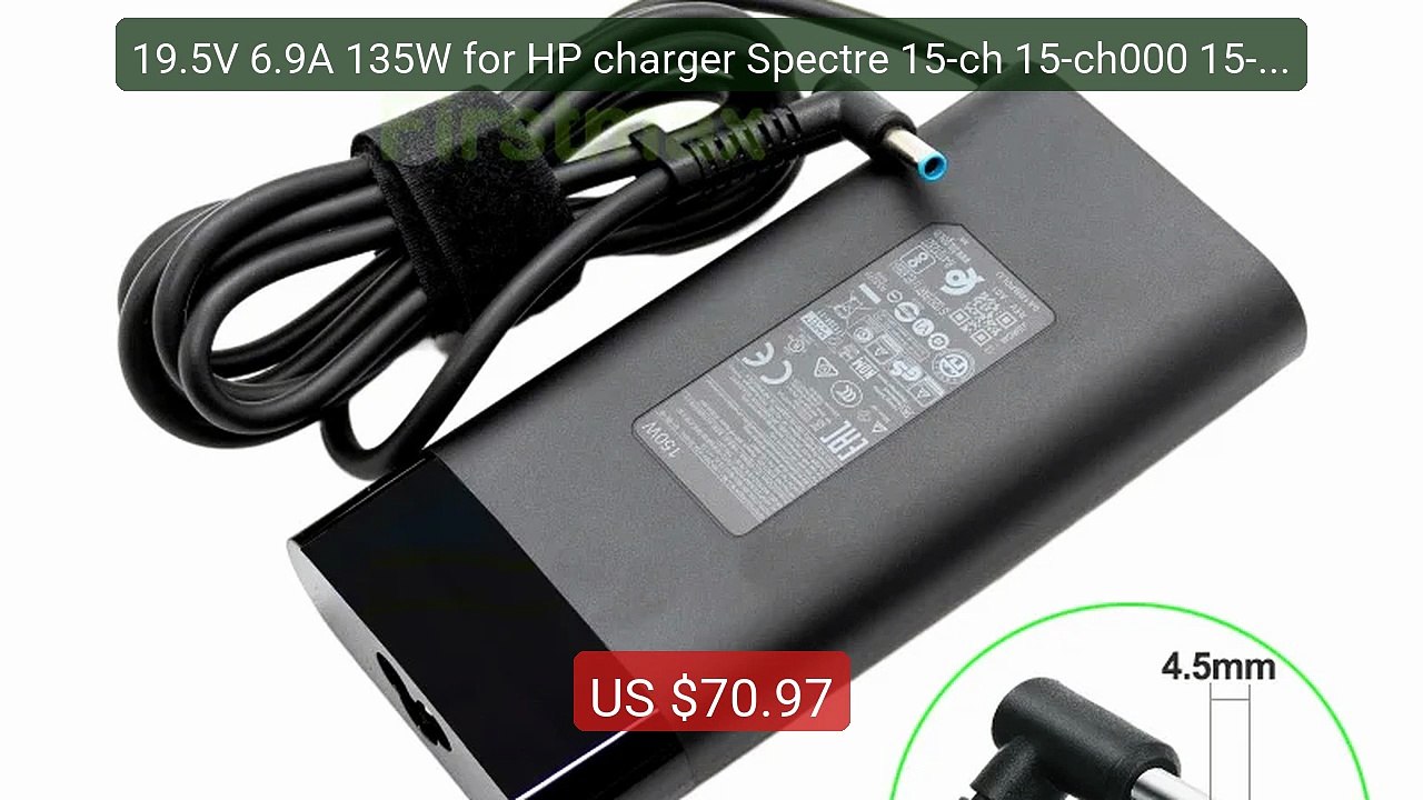19.5V 6.9A 135W for HP charger Spectre 15-ch 15...