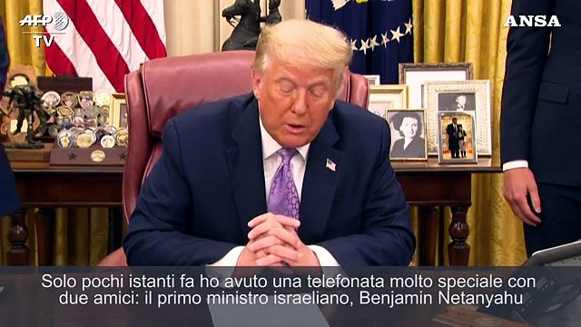 L'annuncio di Trump: Storico accordo tra Israele ed Emirati Arabi Uniti