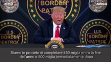 Trump: "Il muro di confine e' la struttura piu' potente del mondo"