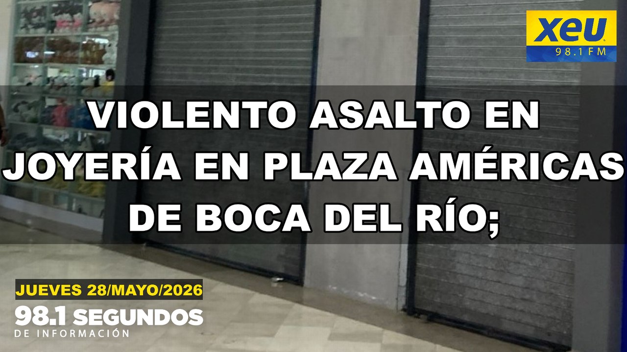 Violento asalto en joyería en Plaza Américas de Boca del Río