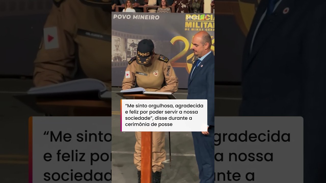 Mulher assume o mais alto posto da Polícia Militar de MG pela primeira vez em 251 anos #shorts