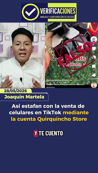 Así estafan con la venta de celulares en TikTok mediante la cuenta Quirquincho Store