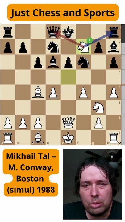 Mikhail Tal vence a Conway con un jaque mate de Dama (1988)