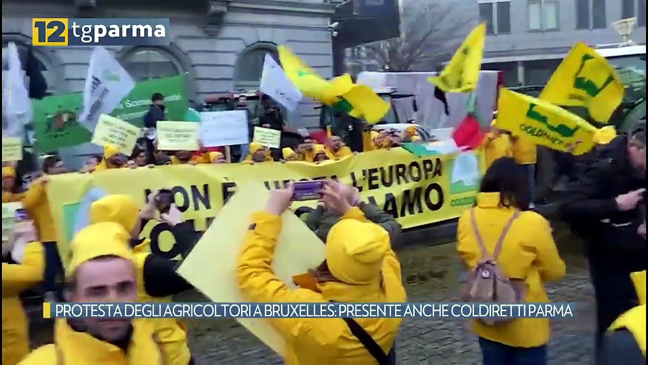 PROTESTA DEGLI AGRICOLTORI A BRUXELLES: PRESENT...