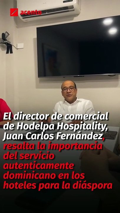 El director comercial de Hodelpa Hospitality, Juan Carlos Friera, destacó la importancia de ofrecer una experiencia auténticamente dominicana en los hoteles, especialmente para los visitantes de la diáspora.