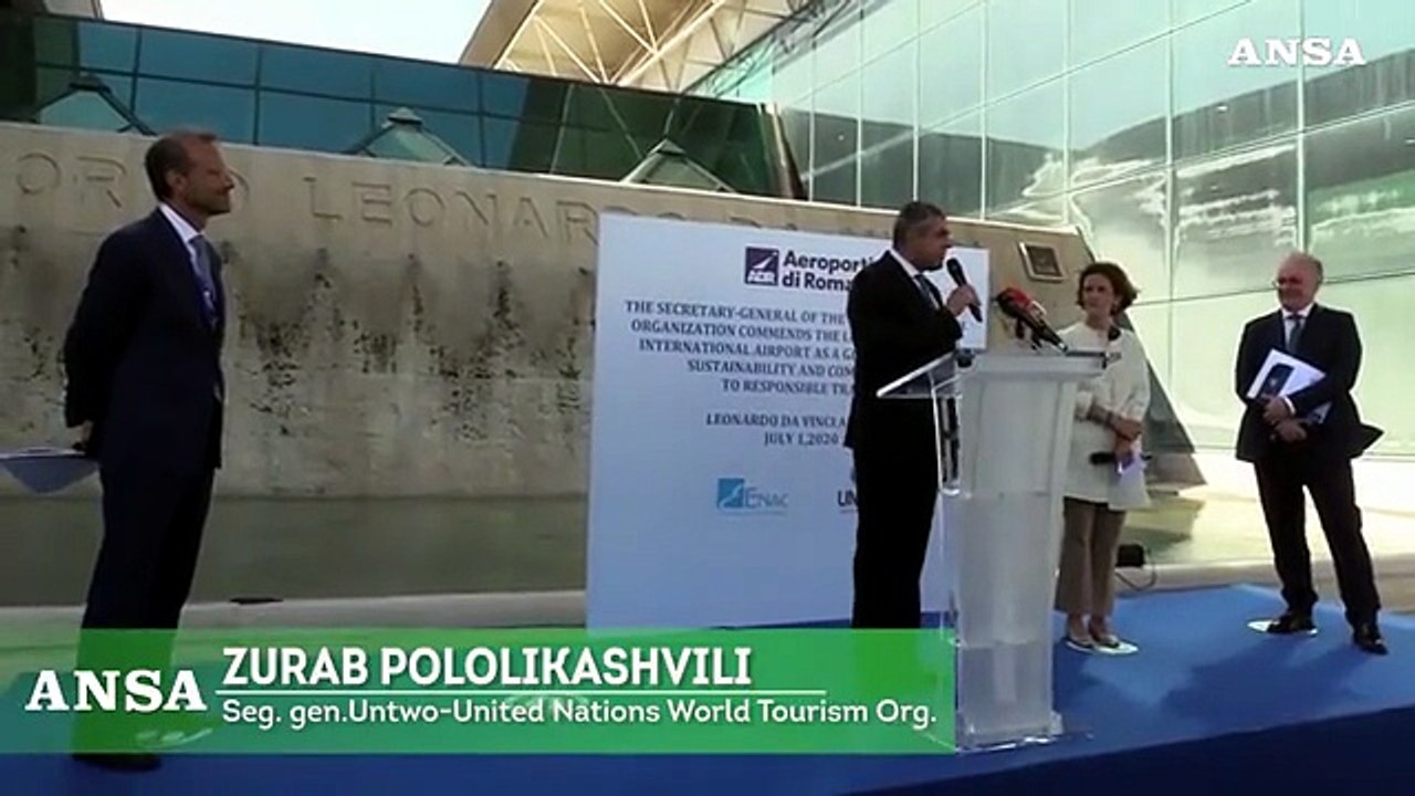 Sostenibilita', aeroporto Fiumicino premiato dalle Nazioni Unite