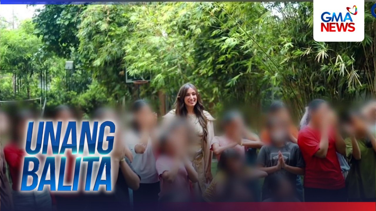 Solenn Heussaff, naka-costume bilang Cassiopeia nang bumisita sa temporary shelter para sa mga bata at young girls | Unang Balita