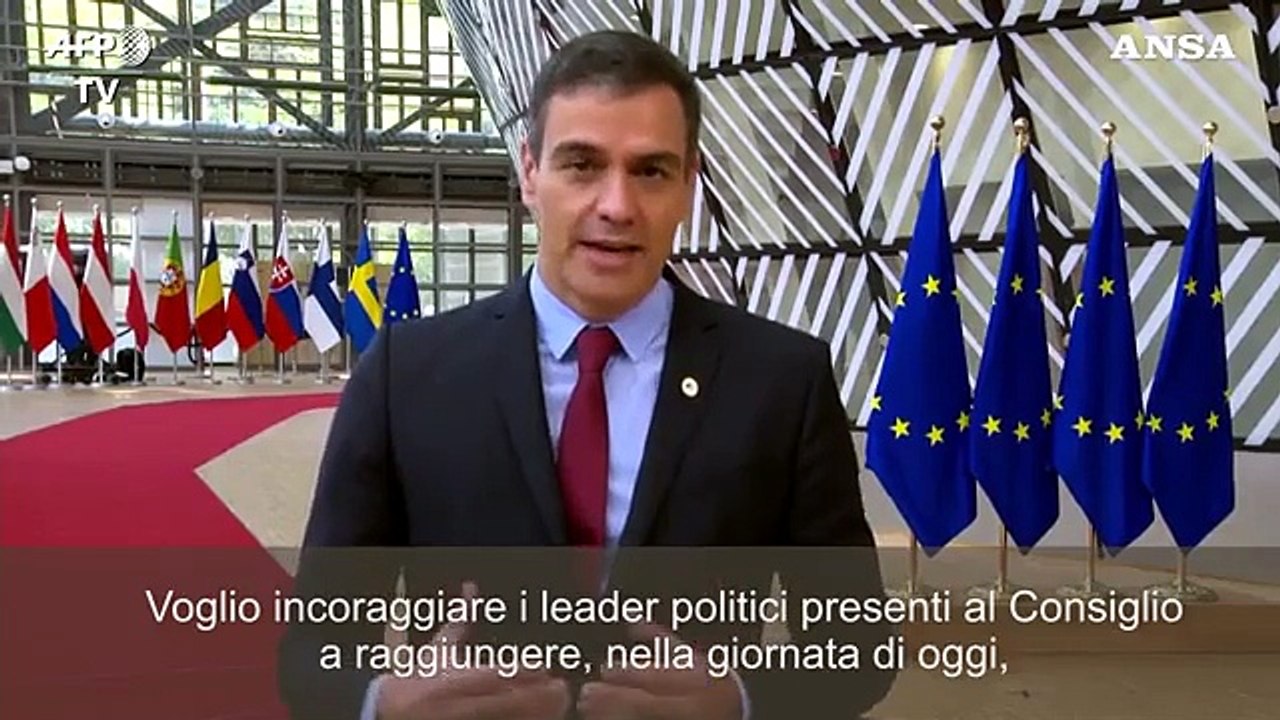 Consiglio Ue, Appello di Sanchez ai leader europei: "Accordo entro oggi"