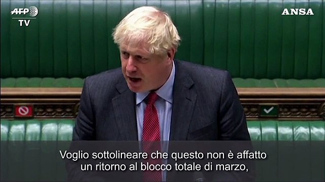 Coronavirus, Johnson annuncia nuove restrizioni: Non ci sara' un blocco totale